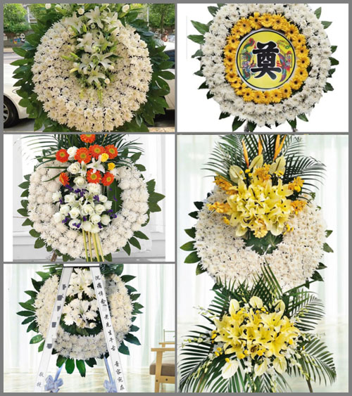 福建漳州平和县山格镇前进村花圈速递